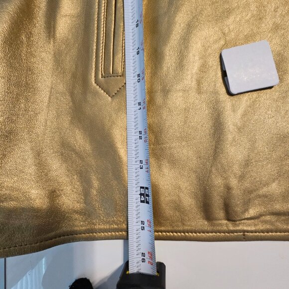 NWT Lauren Ralph Lauren Women's Metallic Leather Peacoat Size 16 - Picture 14 of 14